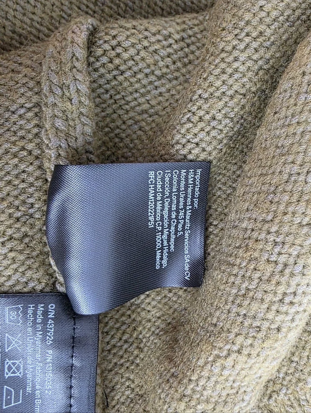 NWT H&M Knit Olive Green Pullover XL